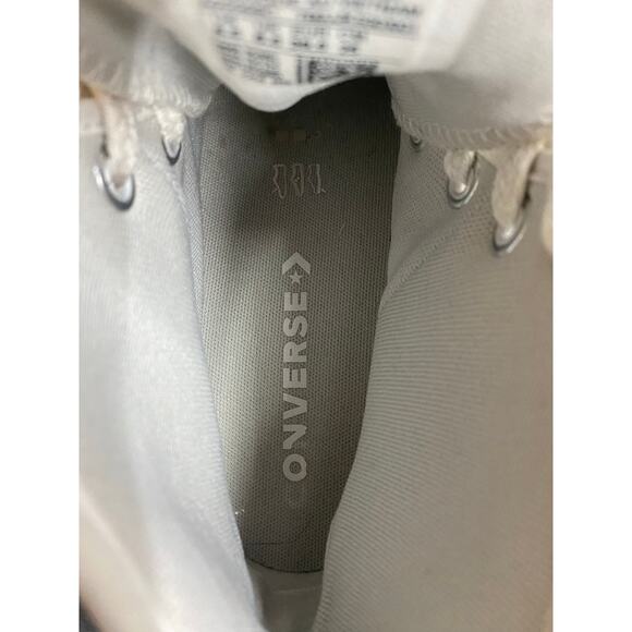 Converse All Stars Hi Tops Womens 8.5 White Floral Embroidery Lace Up Canvas - Picture 3 of 10